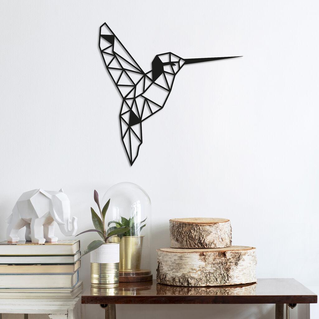 Wallity zidna dekoracija Bird 44 x 44 cm, crna