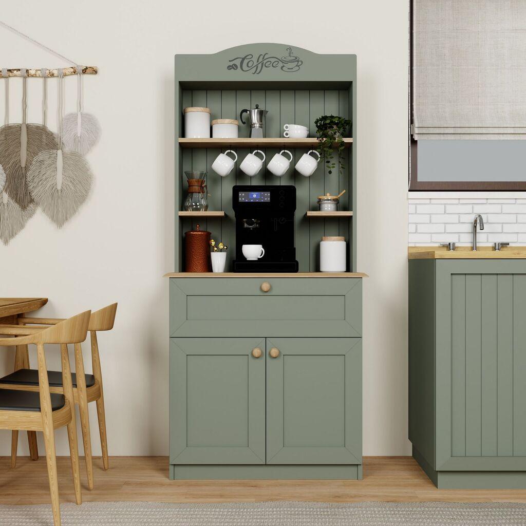 Hanah Home Kuhinjska polica Lucas 1600-94, 80x100x42 cm, Maslinasta
