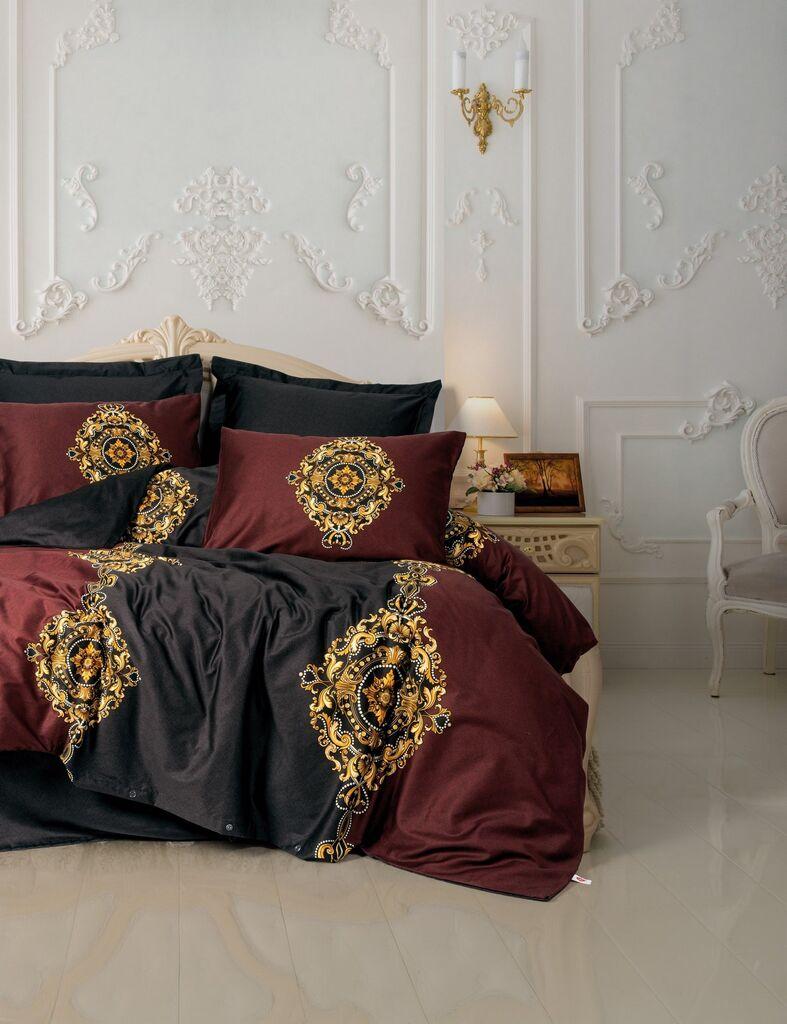 L'essentiel Maison set posteljine Double Ebren, 200x220 cm, antracit-crna