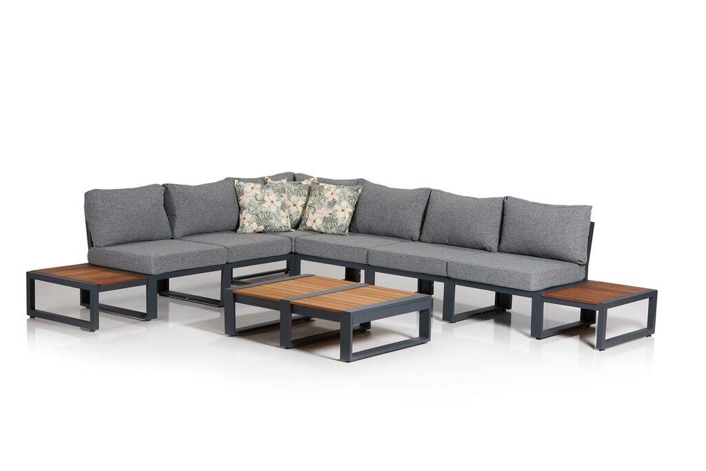Hanah Home Set vrtnog nameštaja Lapuarta 3, Sivi