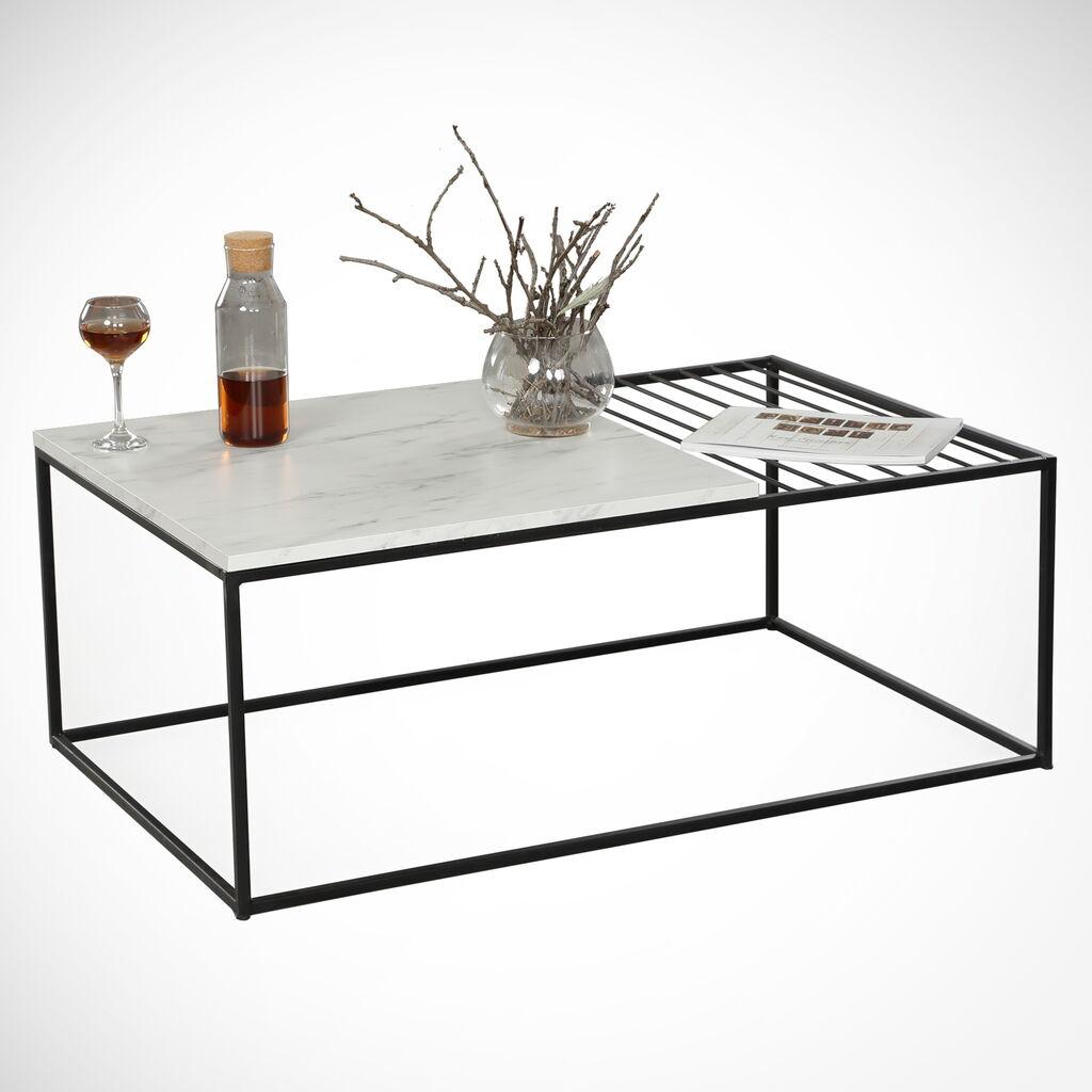 Hanah Home Club sto Zinus, 95x43x55 cm, Bijelo-crni