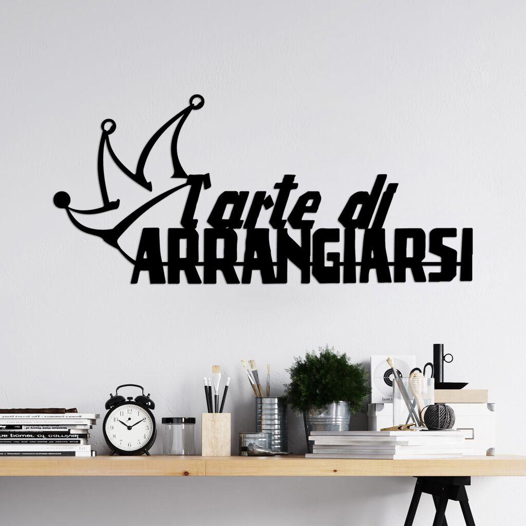 Wallity Zidna dekoracija Arrangiarsi 1, 60 x 27 cm, Crna