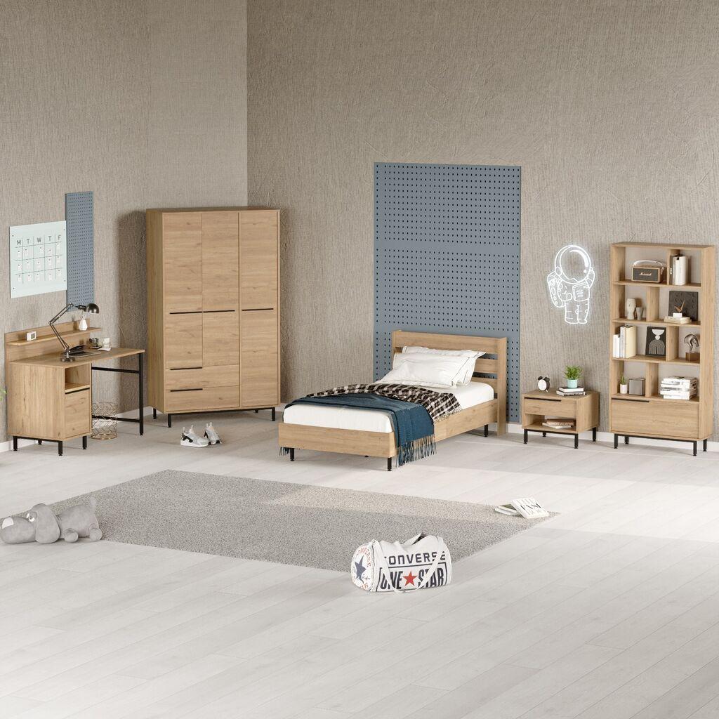 Hanah Home Spavaća soba set za tinejdžere ON25-S, Hrast