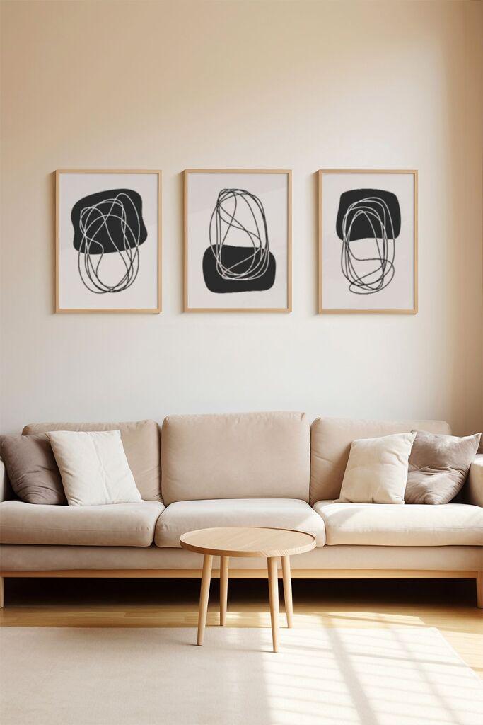 Wallity Slika Ersydata10-5070, 3 dijela, 50 x 70 cm