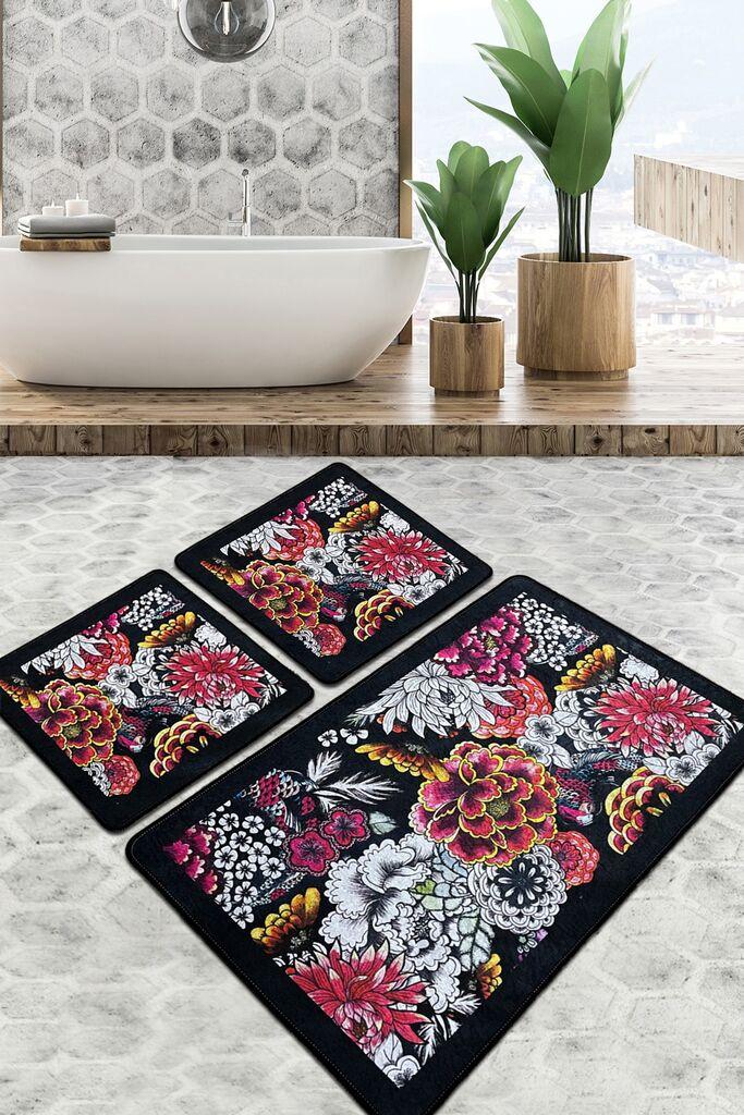 L'essentiel Maison Set od 3 kupaonska tepiha Colorful