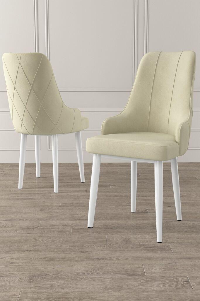 Hanah Home Trex set stolica, 46x95x42 cm, 2 dijela, krem-bijela