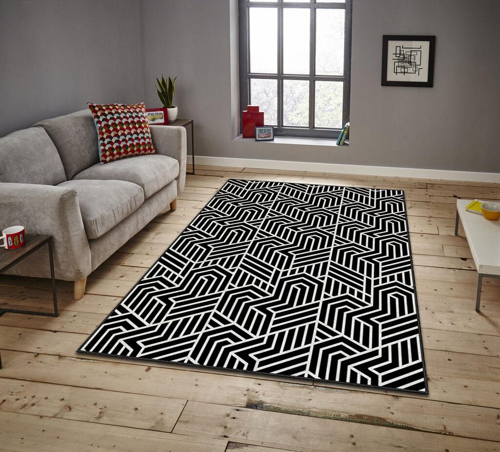 Conceptum Hypnose Tepih 120, 160x230 cm, Crno-bijeli