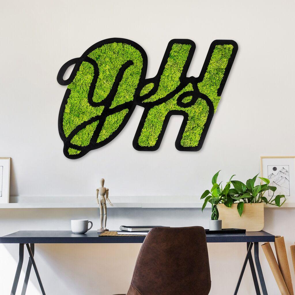 Wallity Zidna dekoracija Mahovina - Oh Da, 52 x 76 cm, Zelena