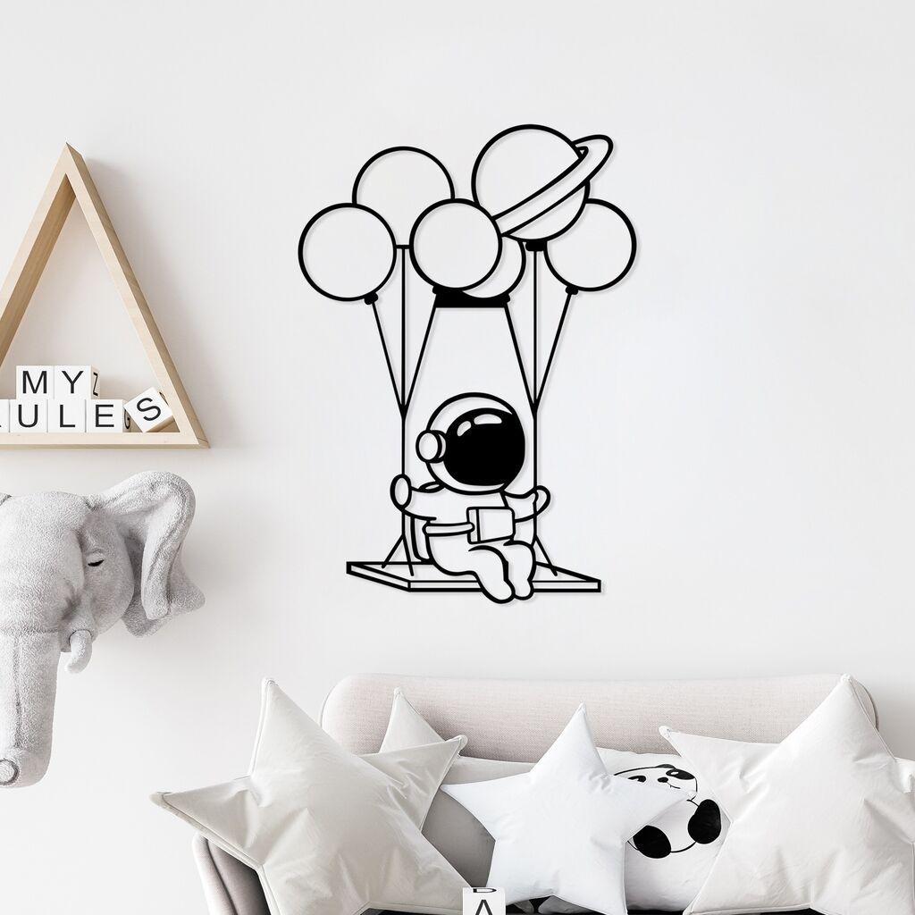 Wallity Zidna dekoracija Astronaut 1, 44x70cm, Crna
