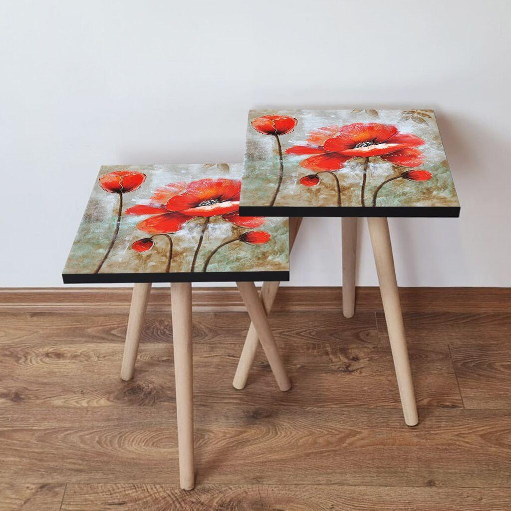 Hanah Home set stolića za kafu 2Shp457, 2 dijela, šareni