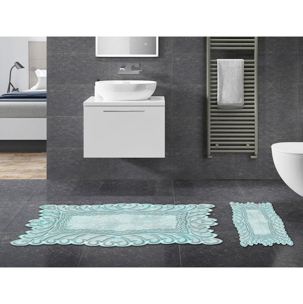 L'essentiel Maison Set od 2 kupaonska tepiha Plava