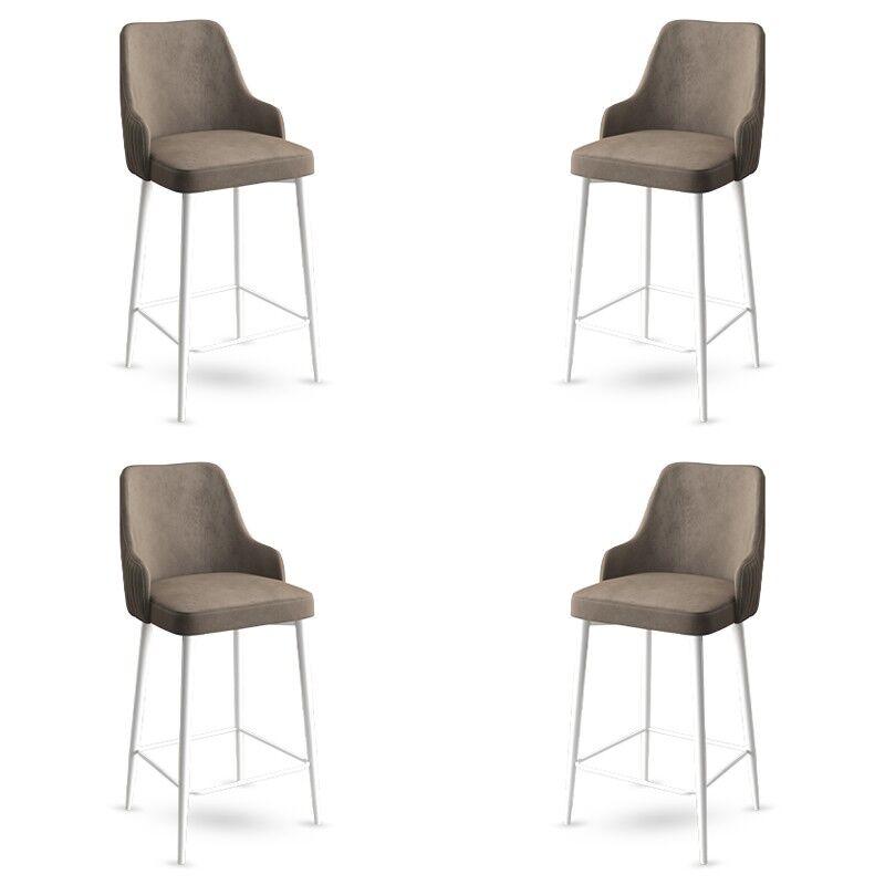 Hanah Home Set barskih stolica Enox, 4 dijela, Bež-bijela