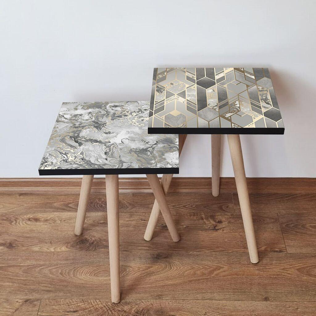 Hanah Home set stolića za kafu 2Shp252, 2 dijela, šareni