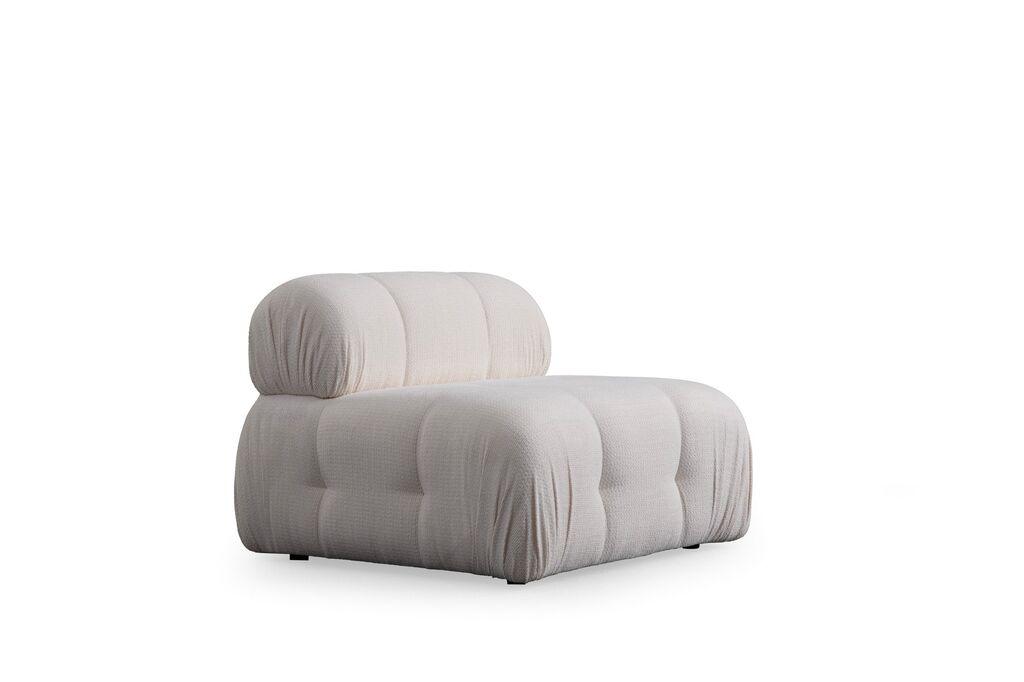 Atelier del Sofa Fotelja Petite O1, 108 x 108 x 83 cm, 95 x 95 x 75 cm, Bijela