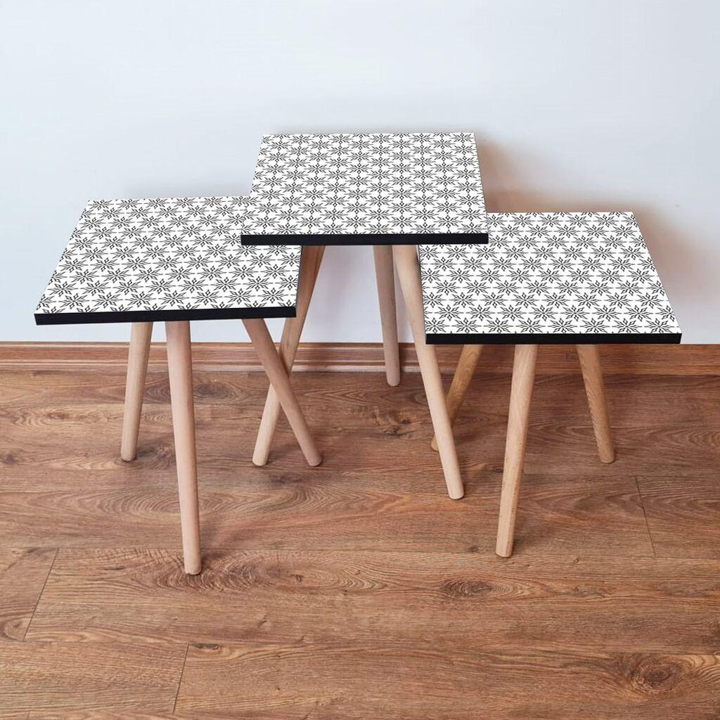 Hanah Home set stolića za kafu 3Shp10, 3 dijela, šareni