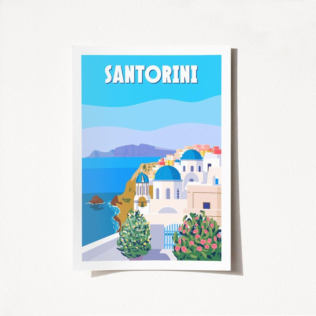 Poster Wallity Santorini-2007, 29,7x42cm