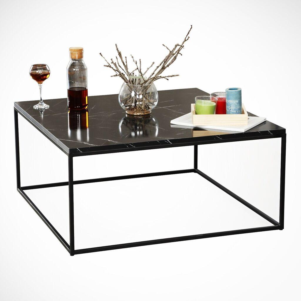 Hanah Home Club sto Poli, 75x43x75 cm, Crni