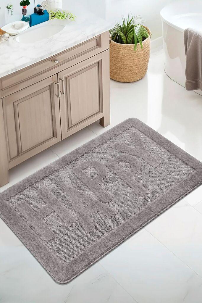 L'essentiel Maison Happy prostirka za kupatilo, 60x100 cm, siva