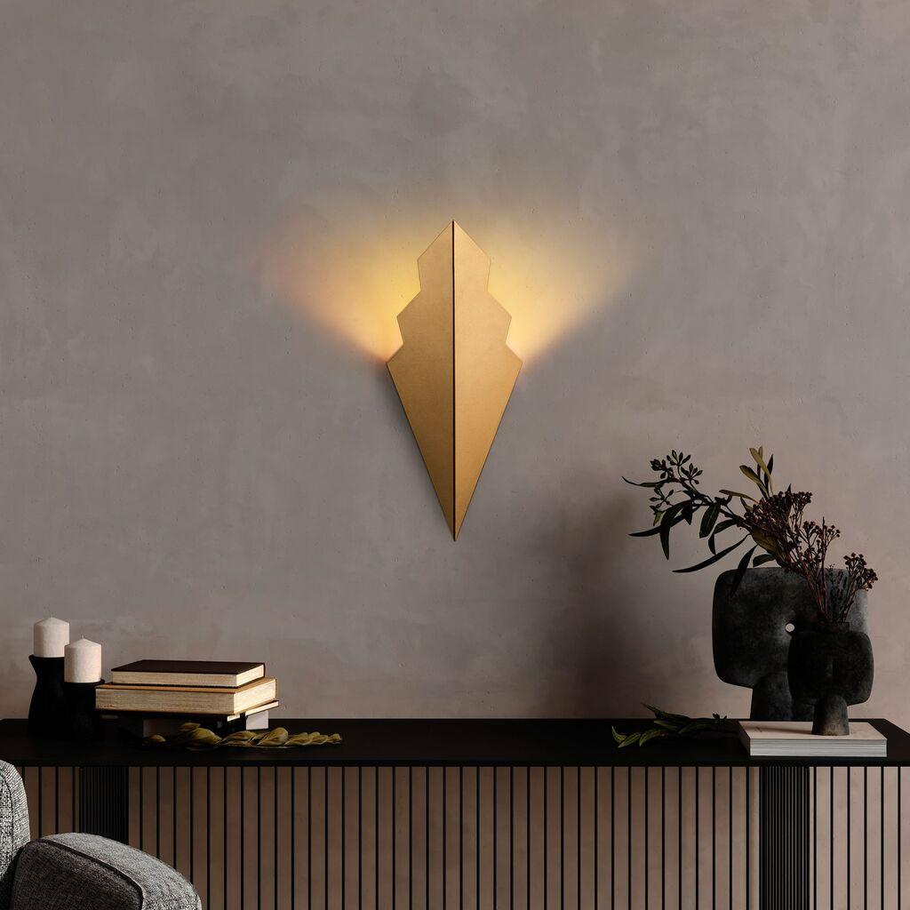 Opviq Zidna lampa Arrow-15171, 17x40x15cm, IP20, Zlatna boja