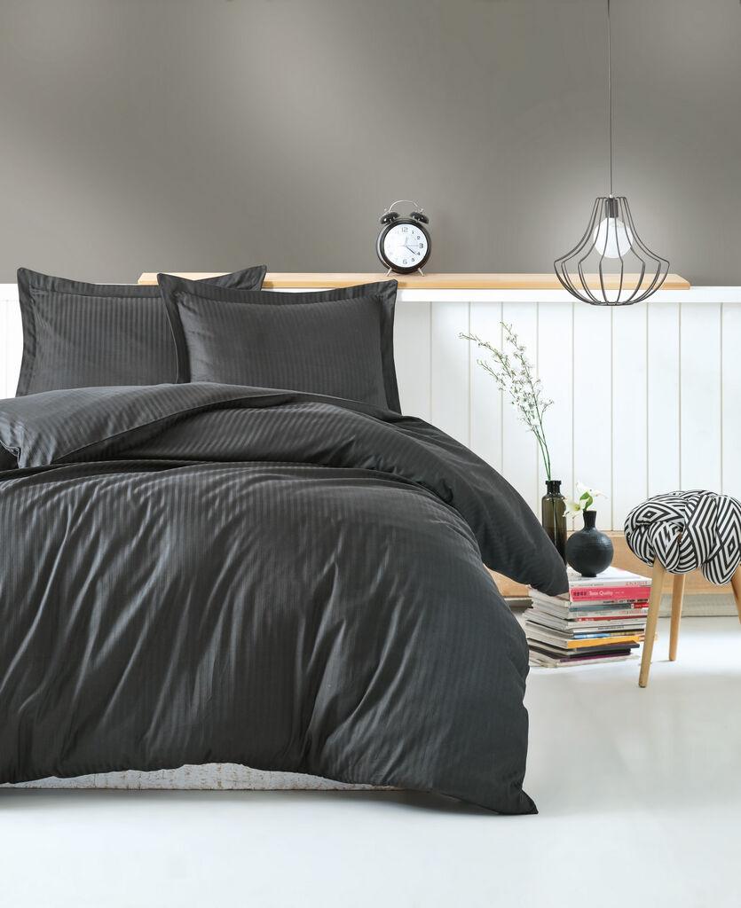 L'essentiel Maison set posteljine Stripe, 200x220 cm, antracit