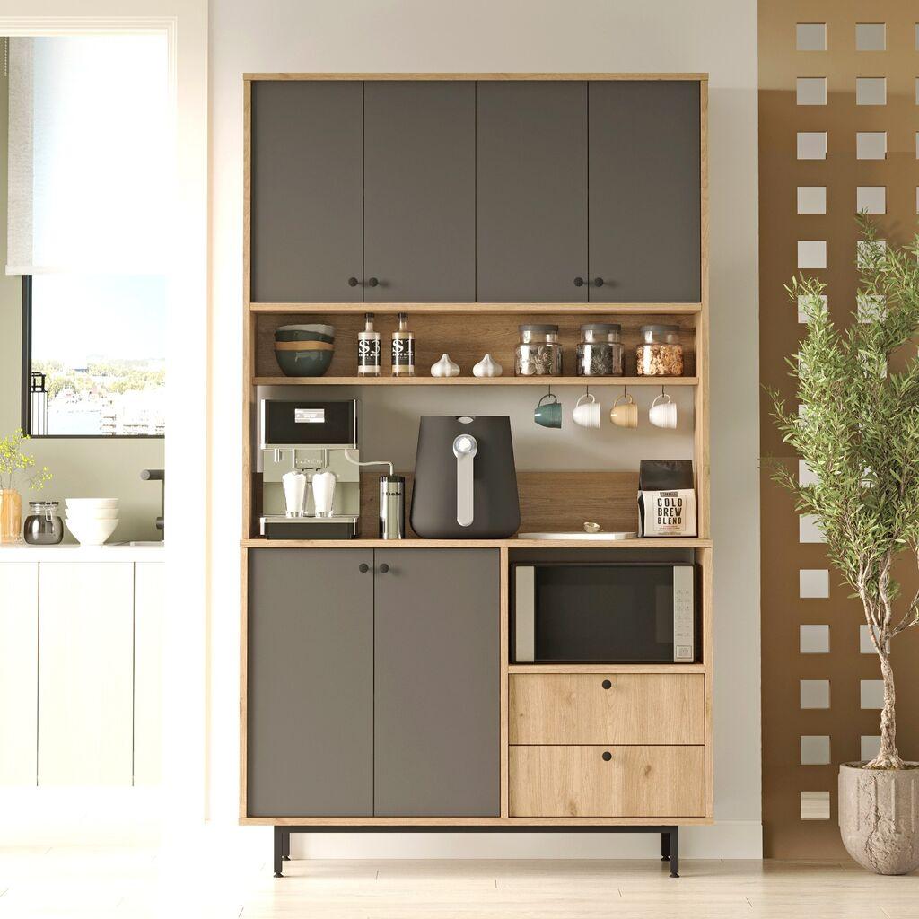 Hanah Home Višenamjenska komoda RE7-SA, 120 x 205 x 35,5 cm, Hrast