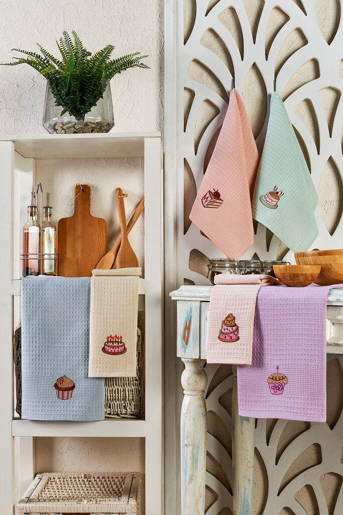 L'essentiel Maison Set kuhinjskih krpa Torta, 6 komada, višebojni