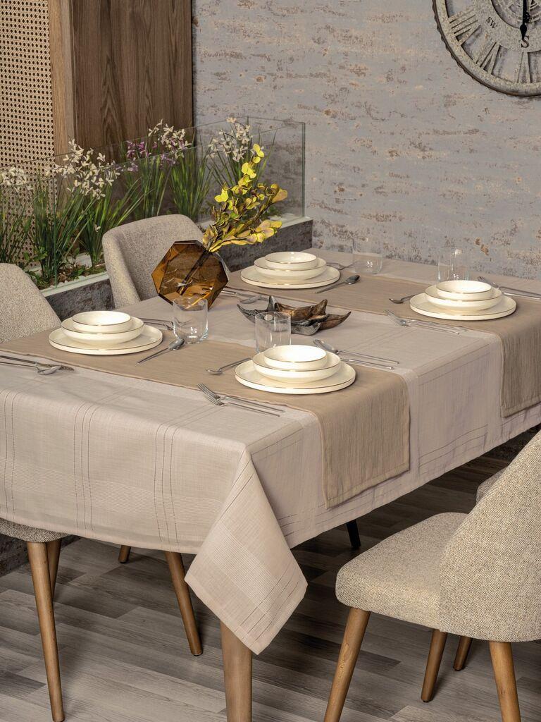 L'essentiel Maison Set Stolnjak i stolnjak Jasmine 220,155x200, Bež