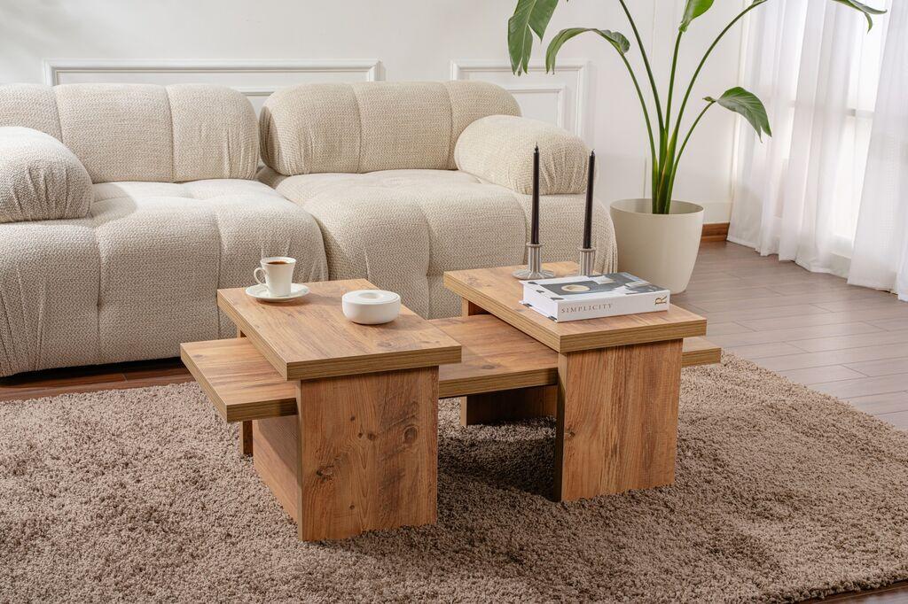 Nordure Klub sto Sanctuary, 110x41.5x45cm, Smeđa
