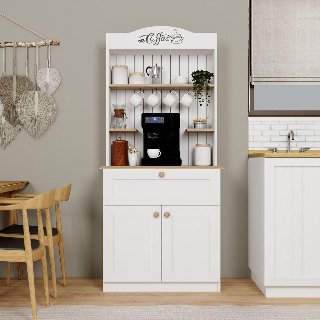 Hanah Home Kuhinjska polica Lucas 1600-93, 80x100x42 cm, Bijela
