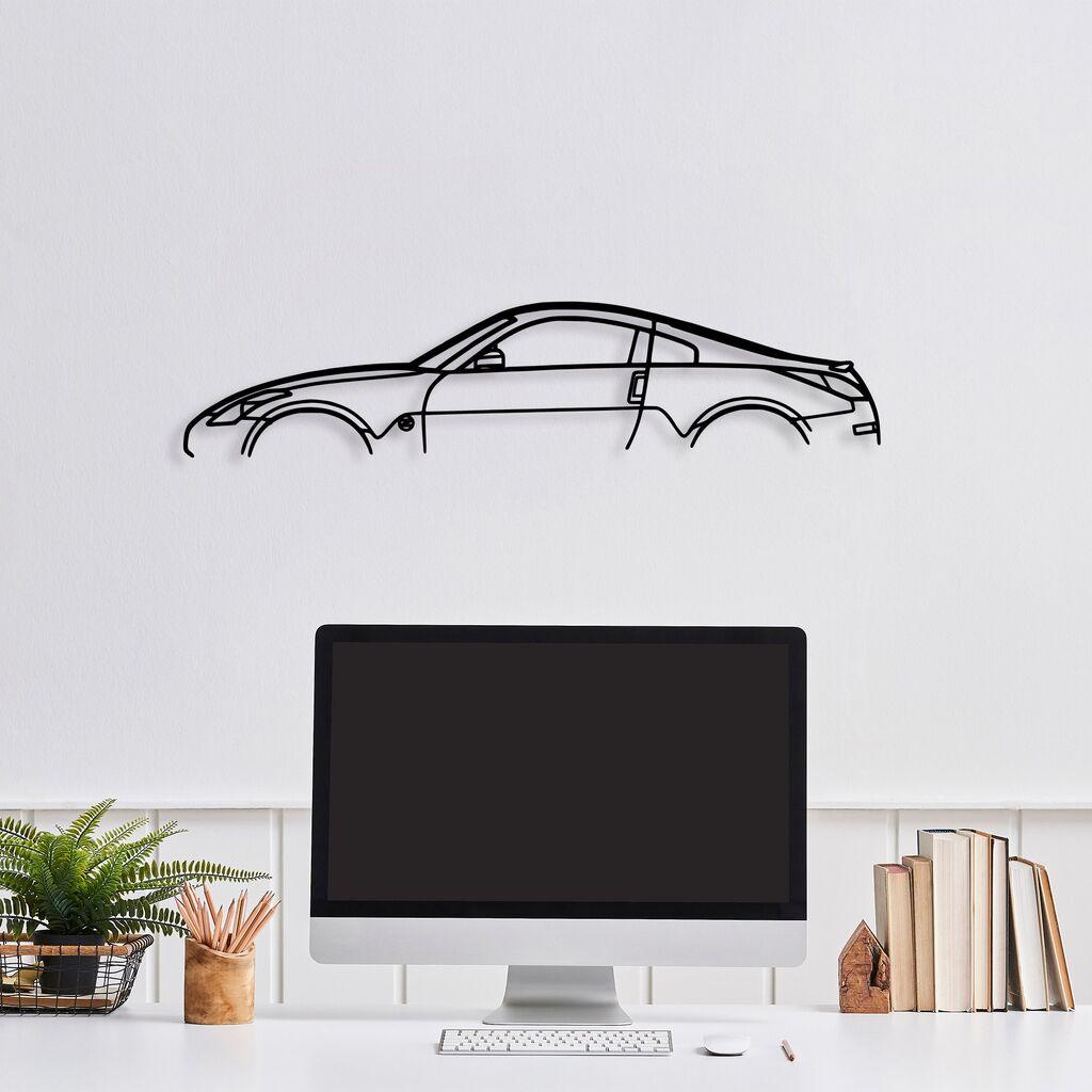 Wallity Zidna dekoracija Nissan 350Z Silhouette, 70x15 cm, 1,5 mm, Crna