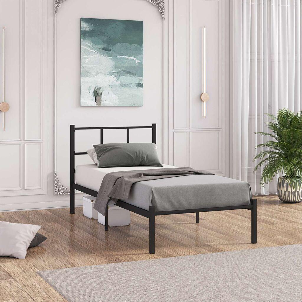 Okvir kreveta Hanah Home Cemre, 100x200 cm, crni