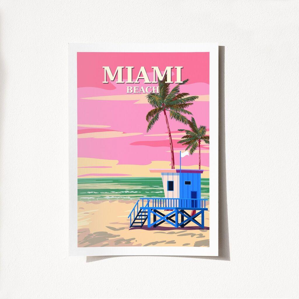 Wallity poster Miami-2016, A4, 21x29,7 cm, šareni