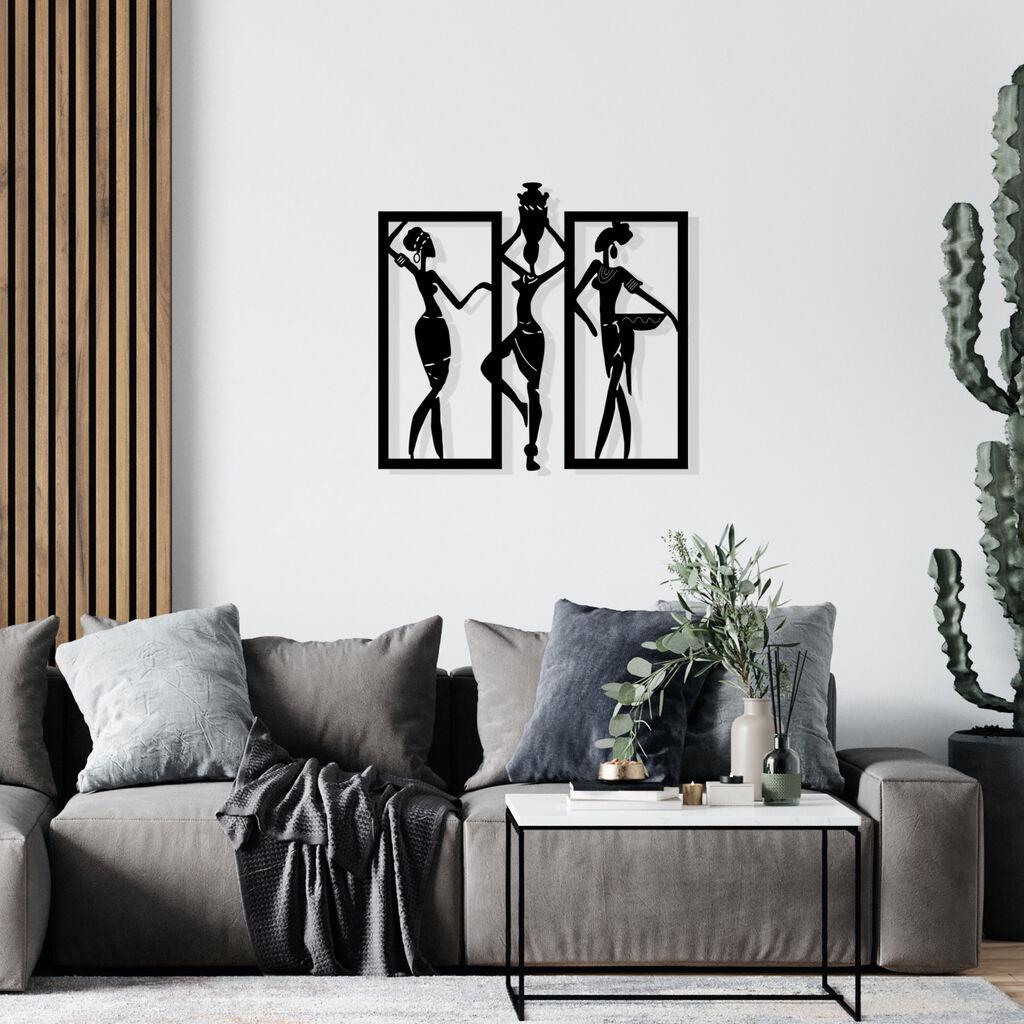 Wallity Zidna dekoracija Aurora-M119, 71x66 cm, 1,2 mm, Crna