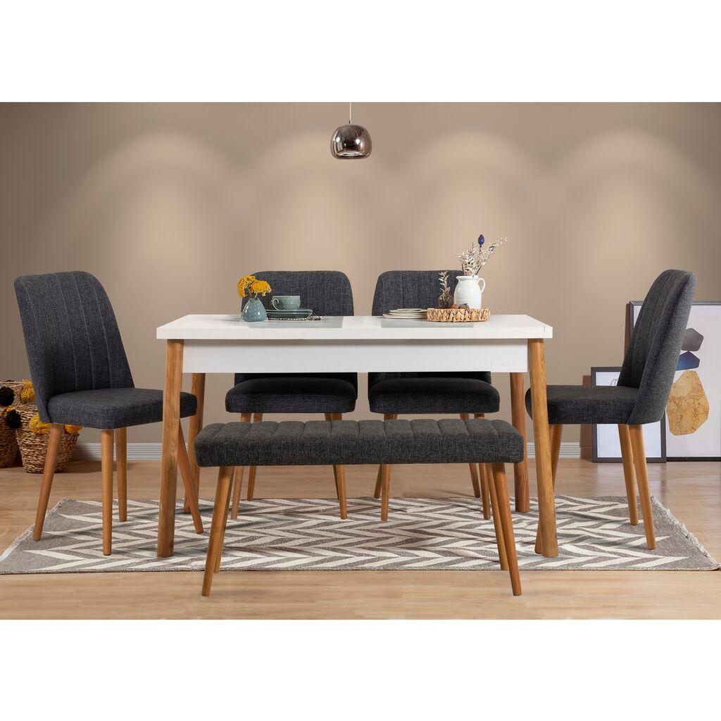 Hanah Home Trpezarijski set Costa 1053-2 AB, 6 delova, Antracit