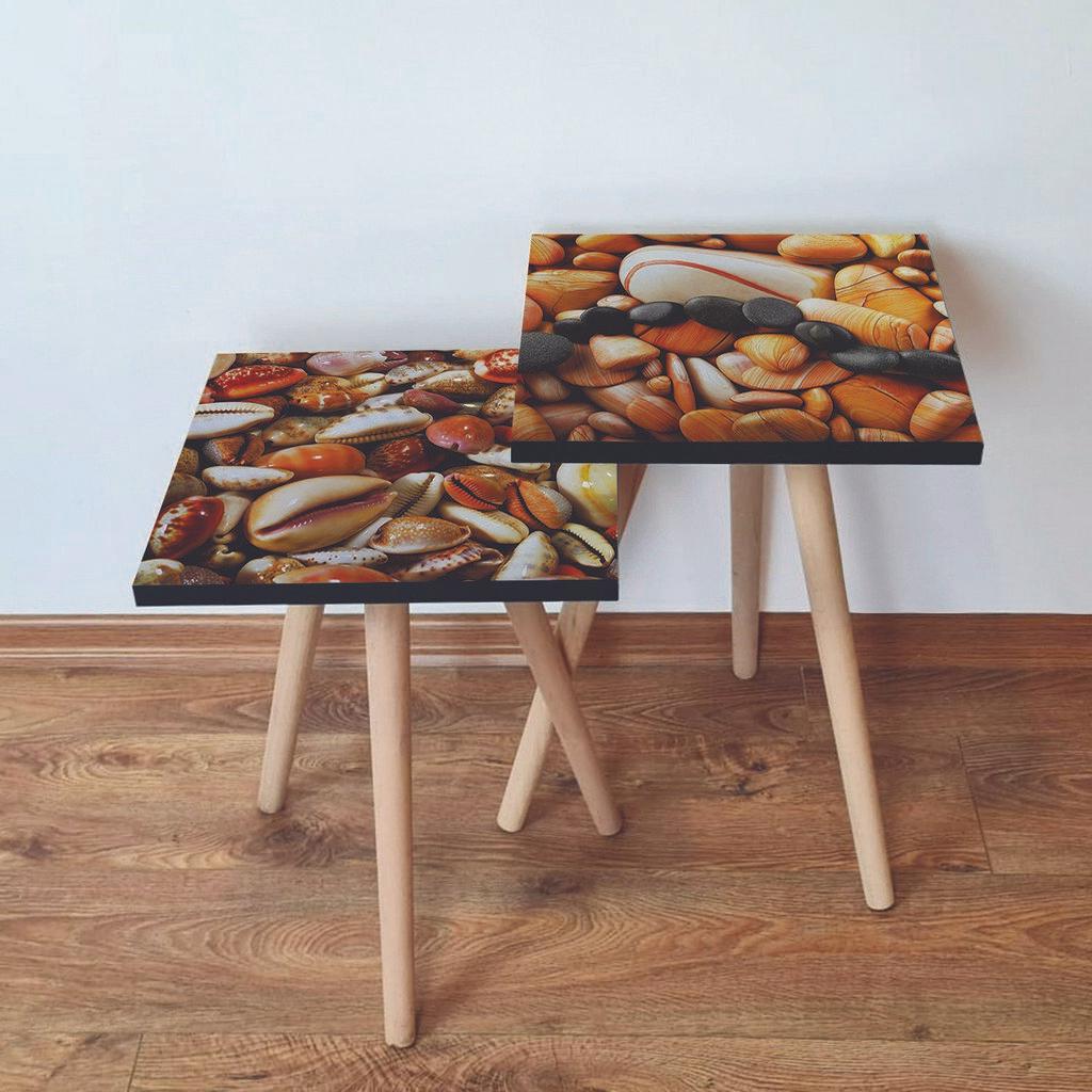 Hanah Home set stolića za kafu 2Shp340, 2 dijela, šareni