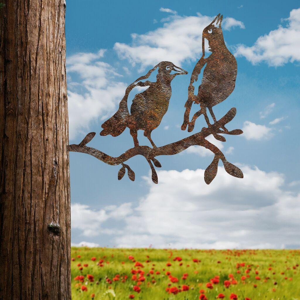 Aberto Design Dekorativna figura Bird On The Branch 09, 45x39 cm, 1.5 mm
