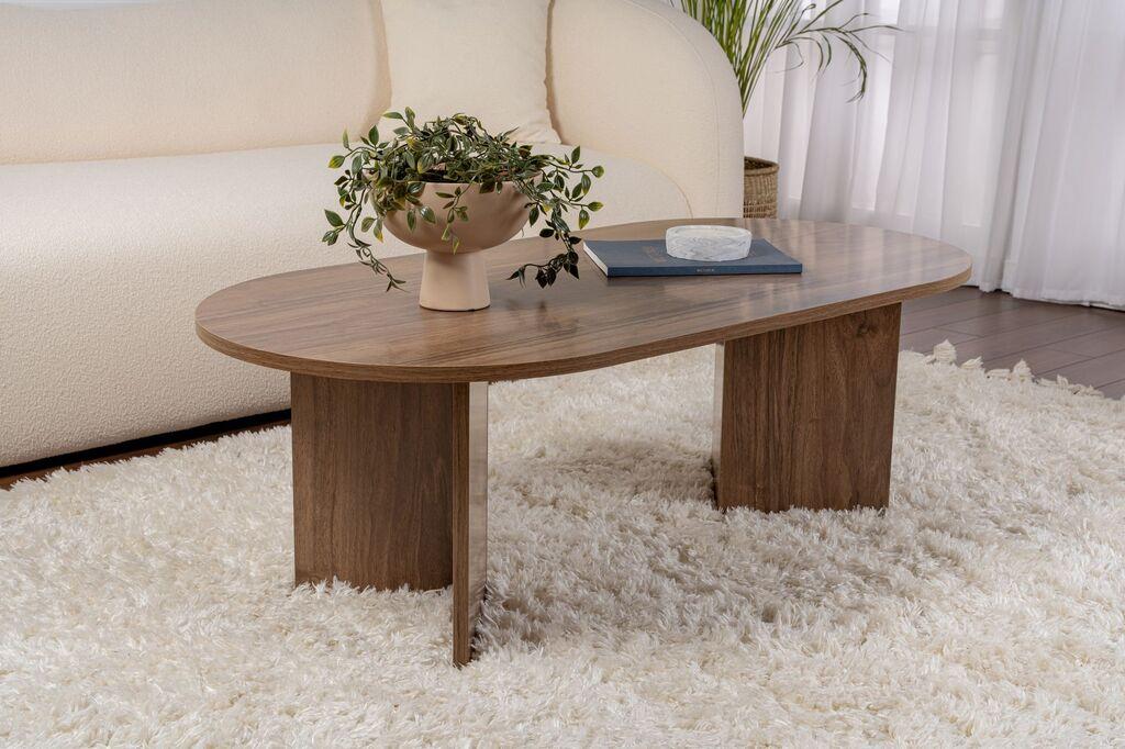 Nordure Klub sto Sable, 119x60x40cm, Braon