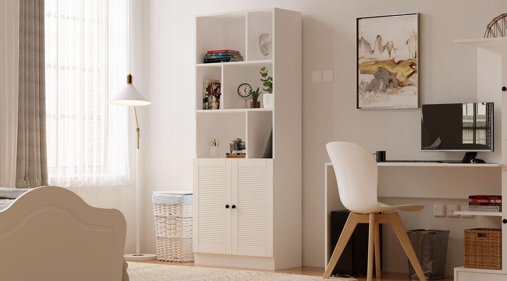 Hanah Home Bookshelf Rb-117, 70x180x33 cm, Bijela