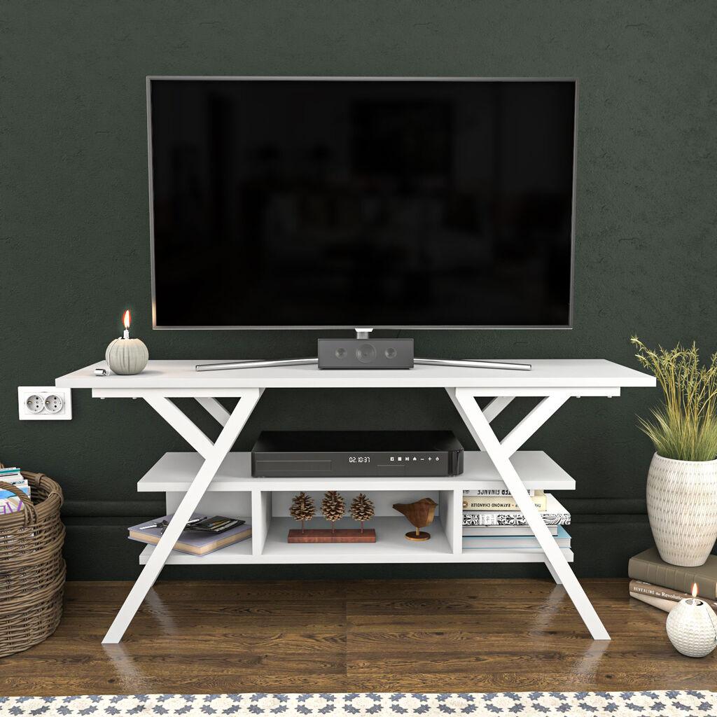 Hanah TV ormarić Minerva, 120x35x55 cm, bijeli