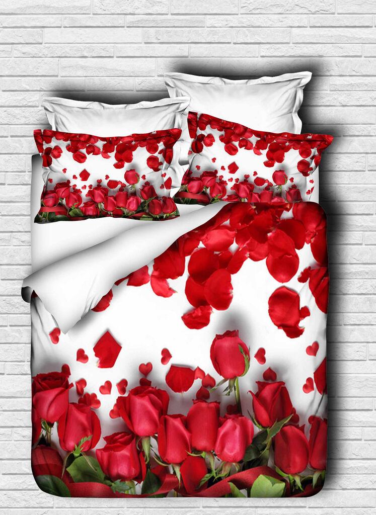 L'essentiel Maison set posteljine 124, 160x220cm, bijelo-crvena