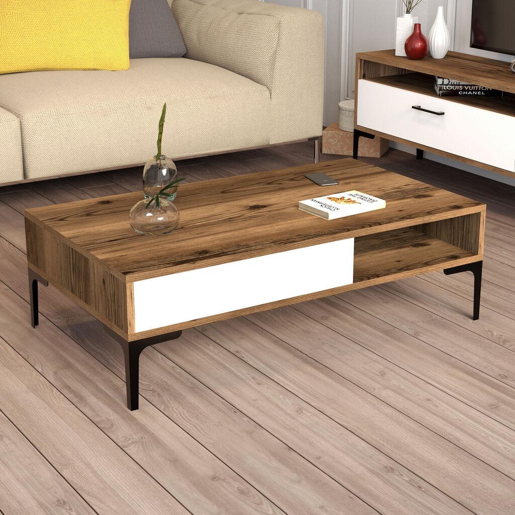 Hanah Home Club sto Istanbul, 105x32.6x60 cm, Smeđe-bijela