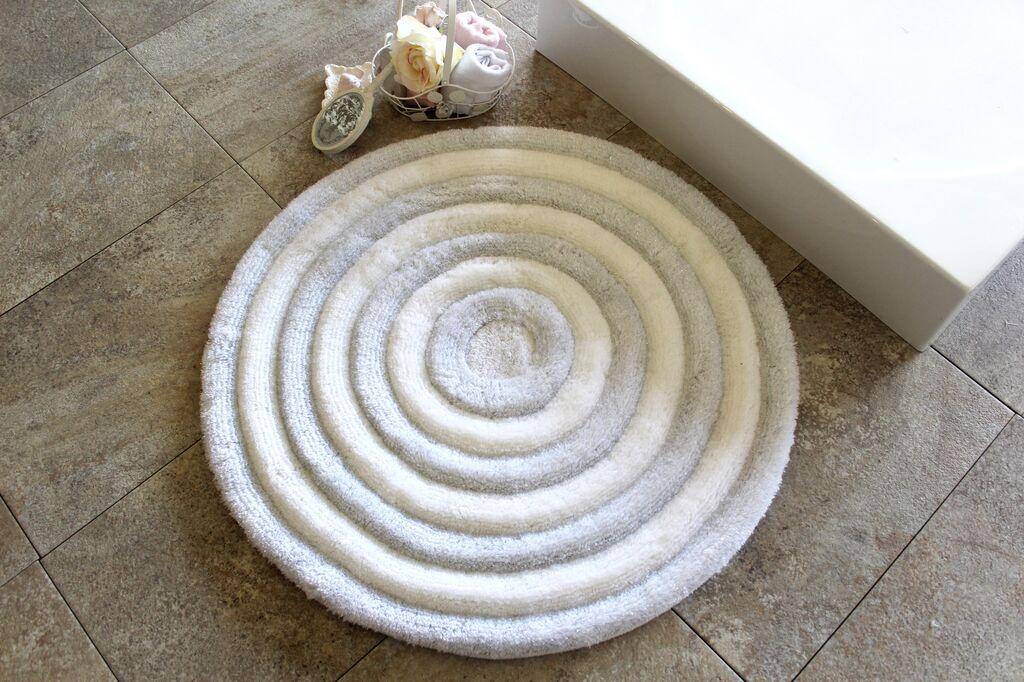 L'essentiel Maison Okrugla prostirka za kupatilo, 90cm, bijela