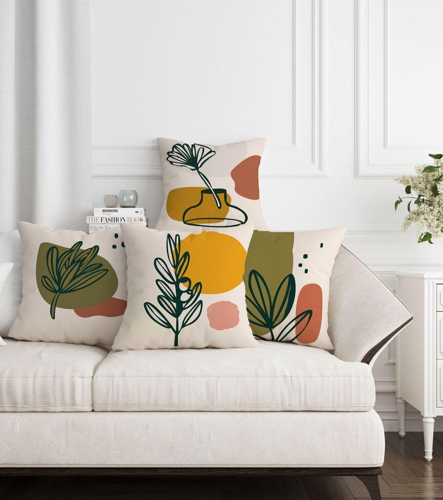 Aberto Design Set ukrasnih jastučnica ASR-plw4-11, 43 x 43 cm, 4 komada, Višebojne