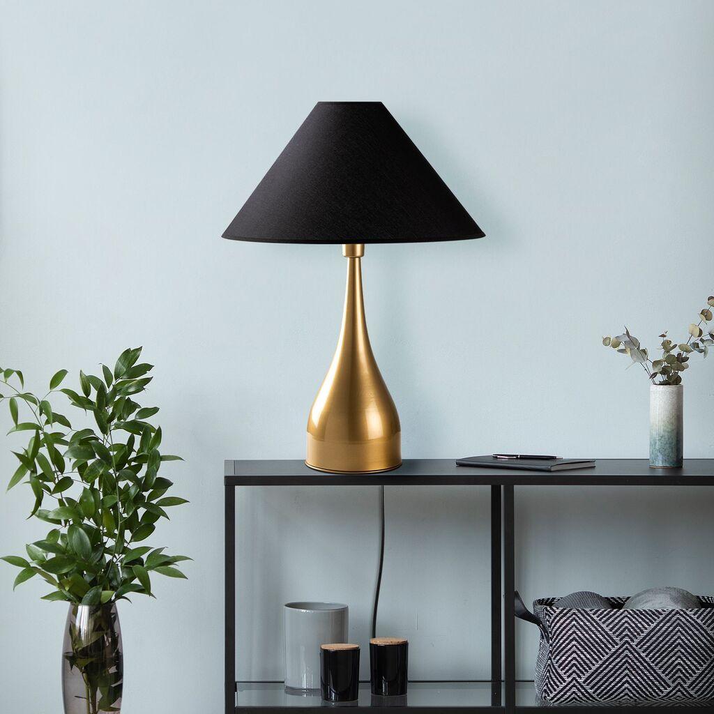 Opviq Stona lampa Luna-15272, 50x50x68 cm, IP20, Crno-zlatna boja
