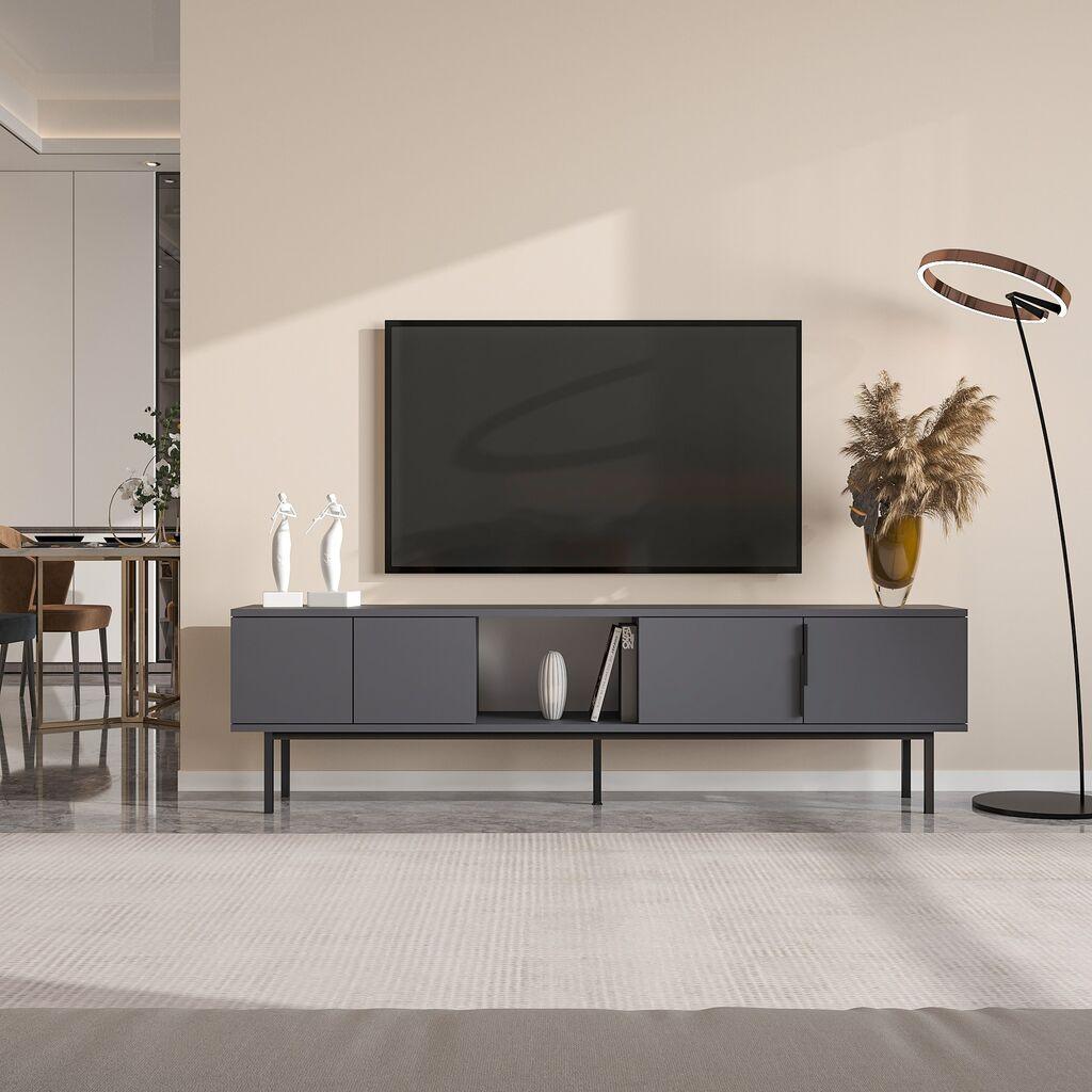 Hanah Home TV komoda Ramsey, 180x50x29,6 cm, antracit boja