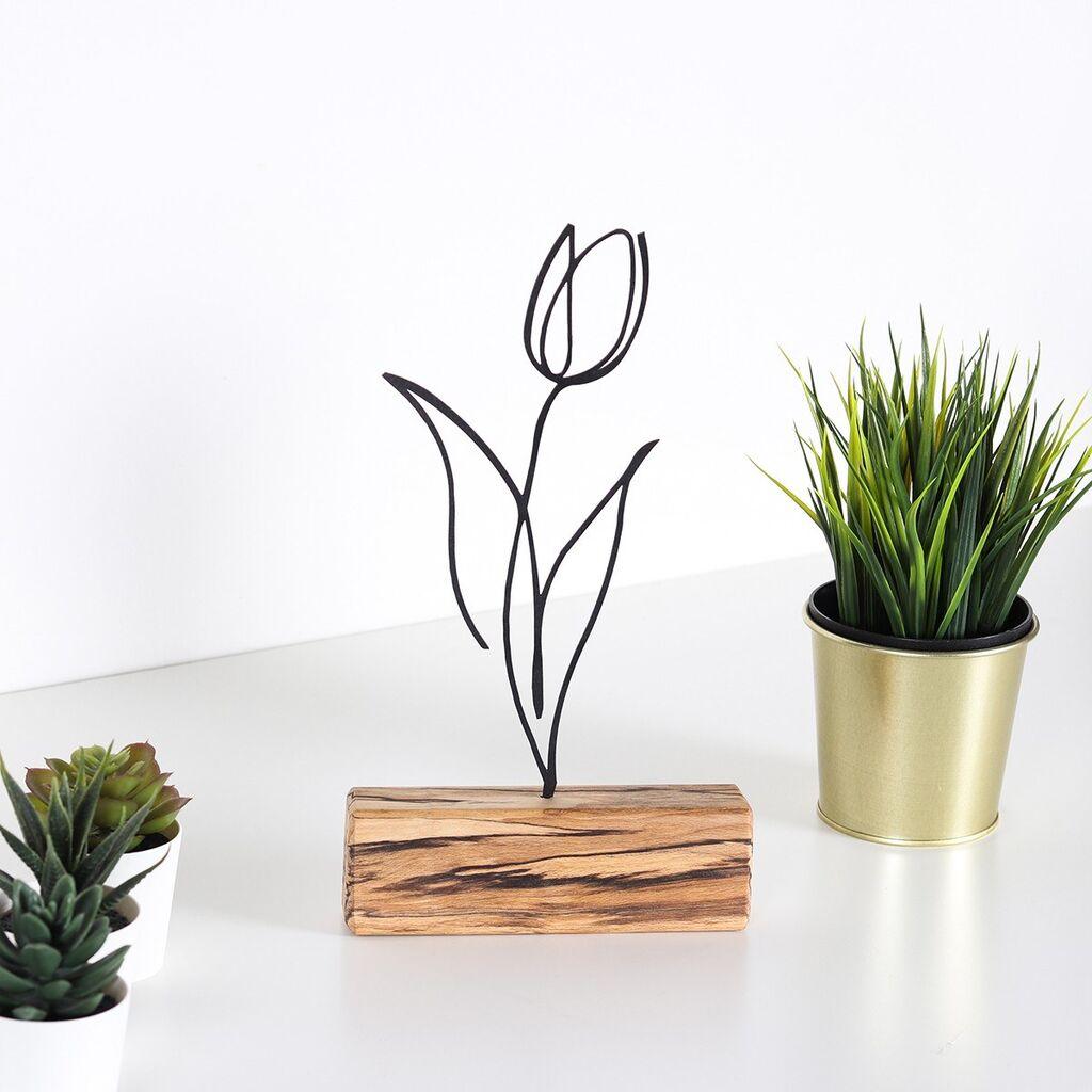 Aberto Design Dekorativna figura M-036, 17x30x3,5 cm, Crna