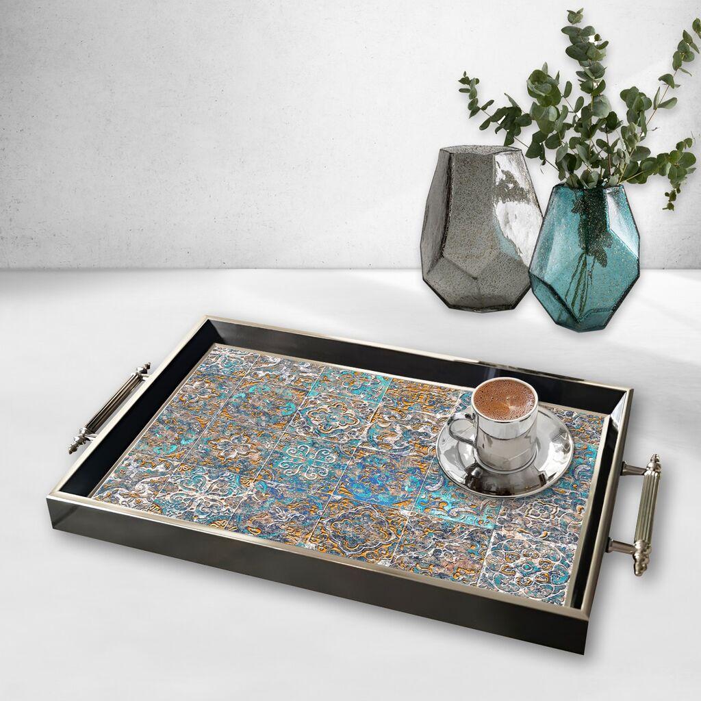 Aberto Design poslužavnik TPG9857 50 x 29 x 3,5 cm, šareni