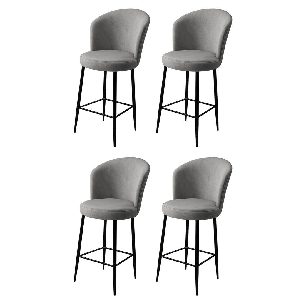 Hanah Home Set barskih stolica Alta, 4 dijela, sivo-crna