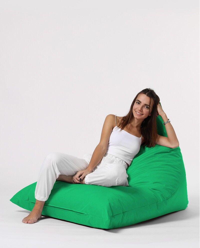 Vreća za sjedenje Atelier del Sofa Garden, 35x90x145 cm, Piramidalni veliki puf za krevet, zelena