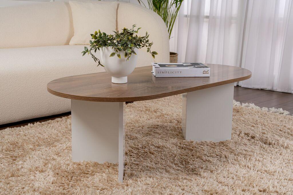 Nordure Klub sto Sable, 119x40x60cm, Braon